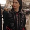 Emily in Paris S04 Lily Collins Floral Cooper Cape Coat