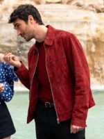 "Emily In Paris S04 Marcello Red Suede Jacket "