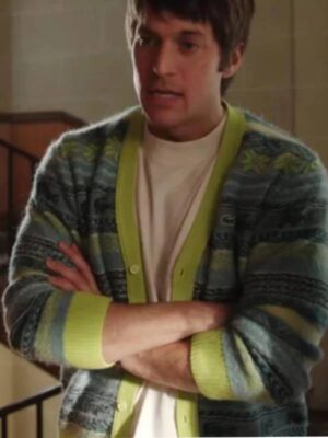 Emily In Paris Season 4 Green Fair Isle Cardigan