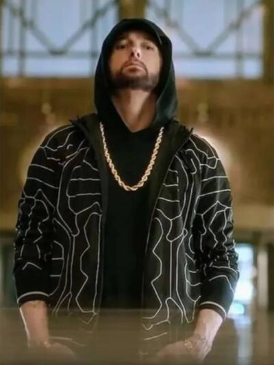 Eminem Houdini Black Hooded Zipper Jacket