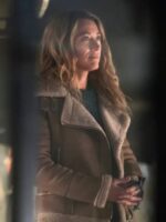 Eve Harris La Brea Eve’s Beige Suede Shearling Jacket
