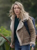 Eve Harris La Brea Eve’s Beige Suede Shearling Jacket