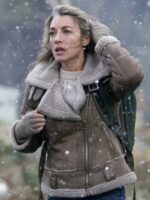 Eve Harris La Brea Eve’s Beige Suede Shearling Jacket