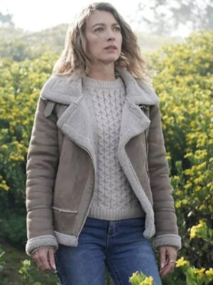 Eve Harris La Brea Eve’s Beige Suede Shearling Jacket