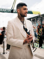 F1 Miami Grand Prix Zayn Malik Beige Suit