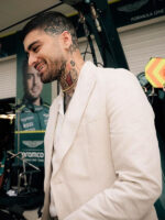 F1 Miami Grand Prix Zayn Malik Beige Suit