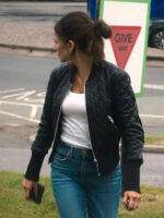 Fool Me Once Michelle Keegan Black Quilted Leather Jacket