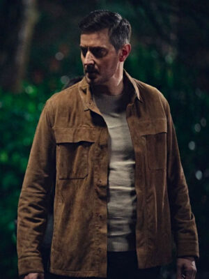 Fool Me Once Richard Armitage Brown Suede Jacket