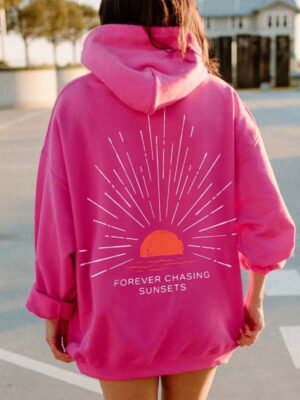 Forever Chasing Sunset Oversized Hoodie