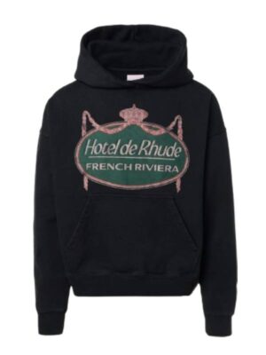 French Riviera Rhude Black Pullover Hoodie