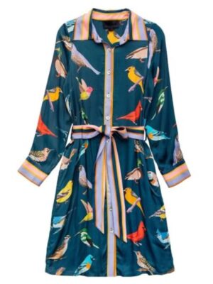 Good Morning America Ginger Zee Bird Print Shirt