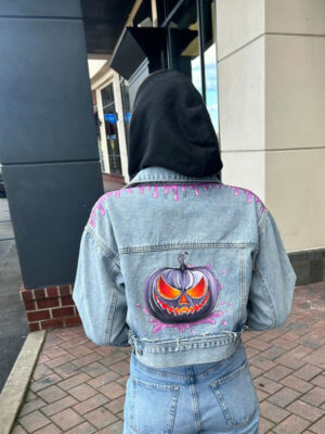 halloween-pumpkin-printed-cropped-denim-jacket