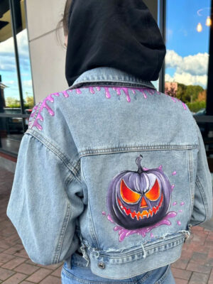 halloween-pumpkin-printed-cropped-denim-jacket