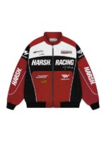 Harsh And Cruel Biker Racing Leather Jacket