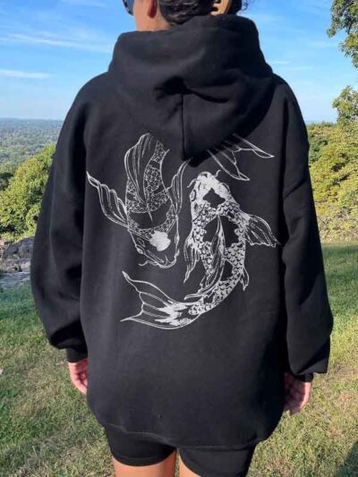 Unisex Koi Fish Pullover Hoodie