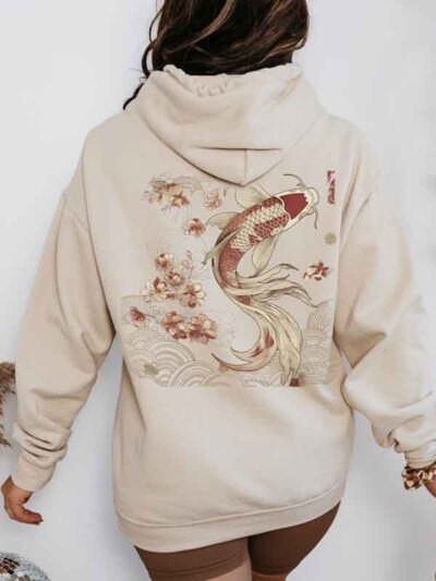 Unisex Koi Fish Pullover Hoodie