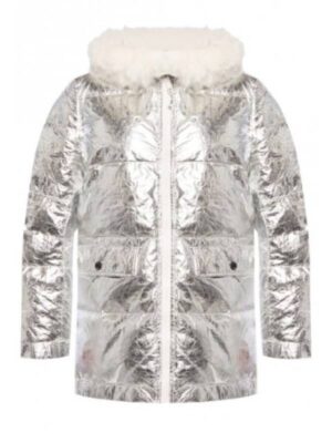 Joan Vassos The Golden Bachelorette Silver Parka Jacket