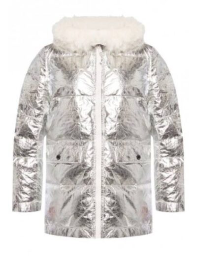 Joan Vassos The Golden Bachelorette Silver Parka Jacket