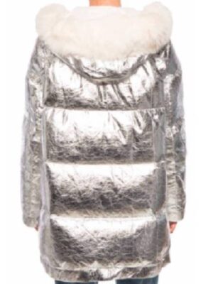 Joan Vassos The Golden Bachelorette Silver Parka Jacket