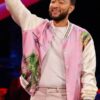 John Legend The Voice S25 Pink Bomber Jacket