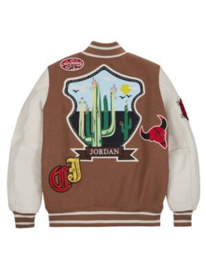 Jordan x Travis Scott Brown Varsity Jacket