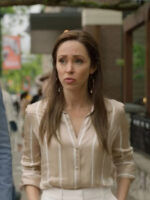 Junebug 2024 Autumn Reeser Beige Striped Shirt