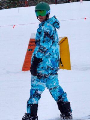 Justin Bieber Aspen Vacation Ski Blue Suit