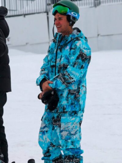 Justin Bieber Aspen Vacation Ski Blue Suit