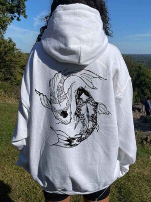 Unisex Koi Fish Pullover Hoodie