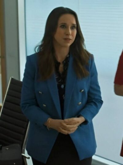 Lacey Chabert His & Hers 2024 Blue Blazer