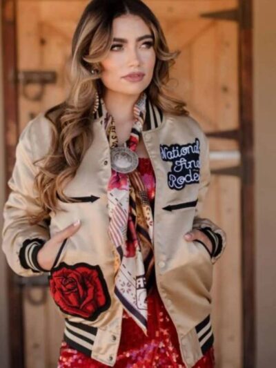 Las Vegas NFR Golden Silk Bomber Jacket