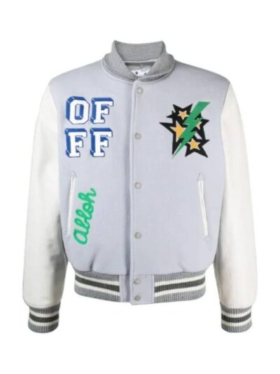 Lil Durk Off White Bomber Varsity Jacket