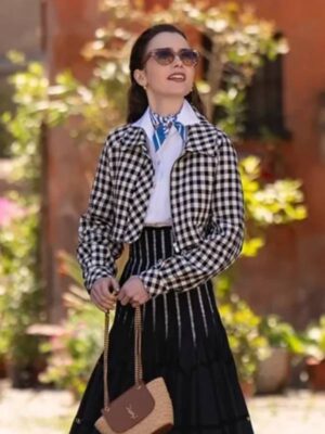 Lily Collins S04 Emily In Paris Cooper Plaid Jacket