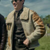 Masters Of The Air Callum Turner Shearling Leather Jacket