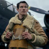 Masters Of The Air Callum Turner Shearling Leather Jacket