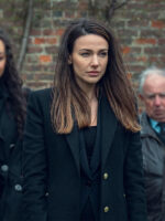 Michelle Keegan Fool Me Once Black Long Coat