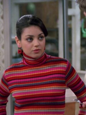 Mila Kunis That 70s Show S5 Striped Sweater