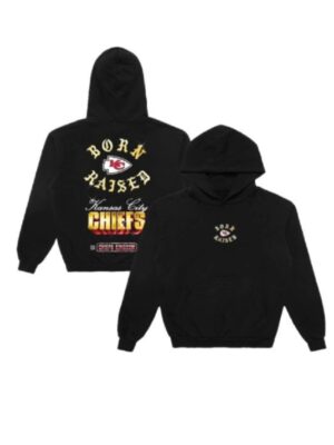 NFL Chiefs Chrome Rocker Black Pullover Hoodie