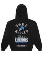 NFL Lions Chrome Rocker Black Pullover Hoodie