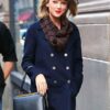 Taylor Swift Street Style Blue Coat