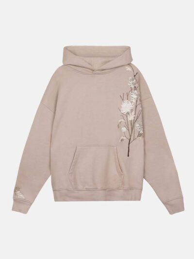 Ogiku Floral Beige Pullover Hoodie