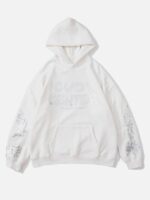 Ovdy Center Star Patch Oversized Pullover Hoodie