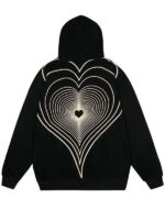 Overlapping Heart Pullover Hoodie