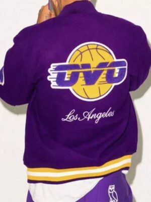 OVO x NBA Los Angeles Lakers Varsity Jacket