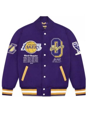 OVO x NBA Los Angeles Lakers Varsity Jacket