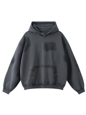 Patch Spot Oversized Pullover Hoodie