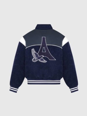 Raglan Eiffel Navy Corduroy Varsity Jacket