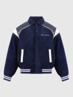 Raglan Eiffel Navy Corduroy Varsity Jacket