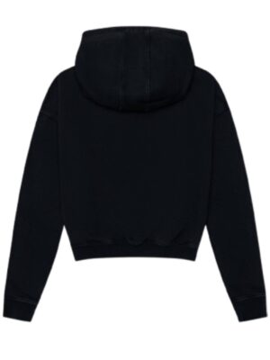 Rhude Desert Rally Cropped Black Pullover Hoodie