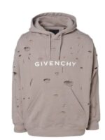 Ripped Style Givenchy Oversized Beige Pullover hoodie